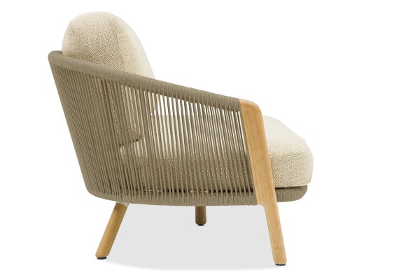 Авеста, комплект лаунж мебели, бежевый/светло-коричневый, тик/алюминий/роуп