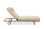 Авеста, комплект лежаков со столом, бежевый/светло-коричневый, тик/роуп