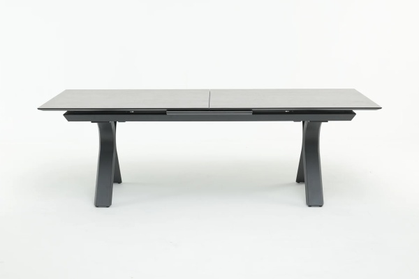 Carson, стол обеденный 240/300*100 см, антрацит/серый