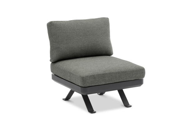 Lund A, комплект мебели антрацит/антрацит, алюминий