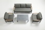 Рейн, комплект мебели с 3-х местным диваном, алюминий