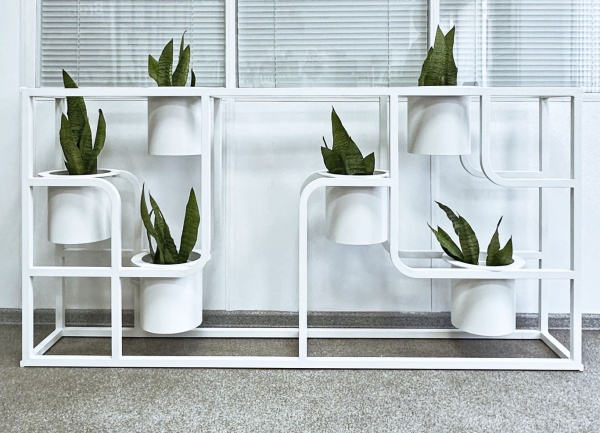 Skara, цветочница, белый, алюминий 0220-50 Алюминий BRAFRITID (Brafab) Skara, цветочница, белый, алюминий